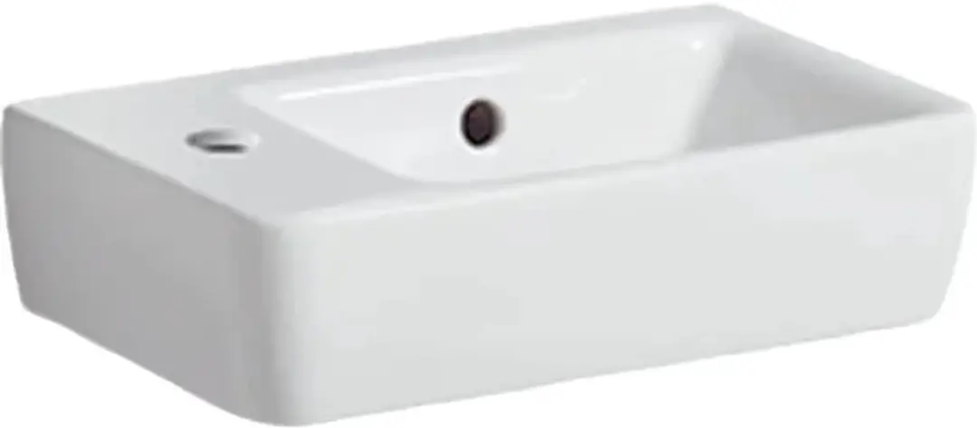 Geberit Renova Compact Fontein 1 KRG L Overloop 40x25x10cm Wit - afbeelding 2 van 6