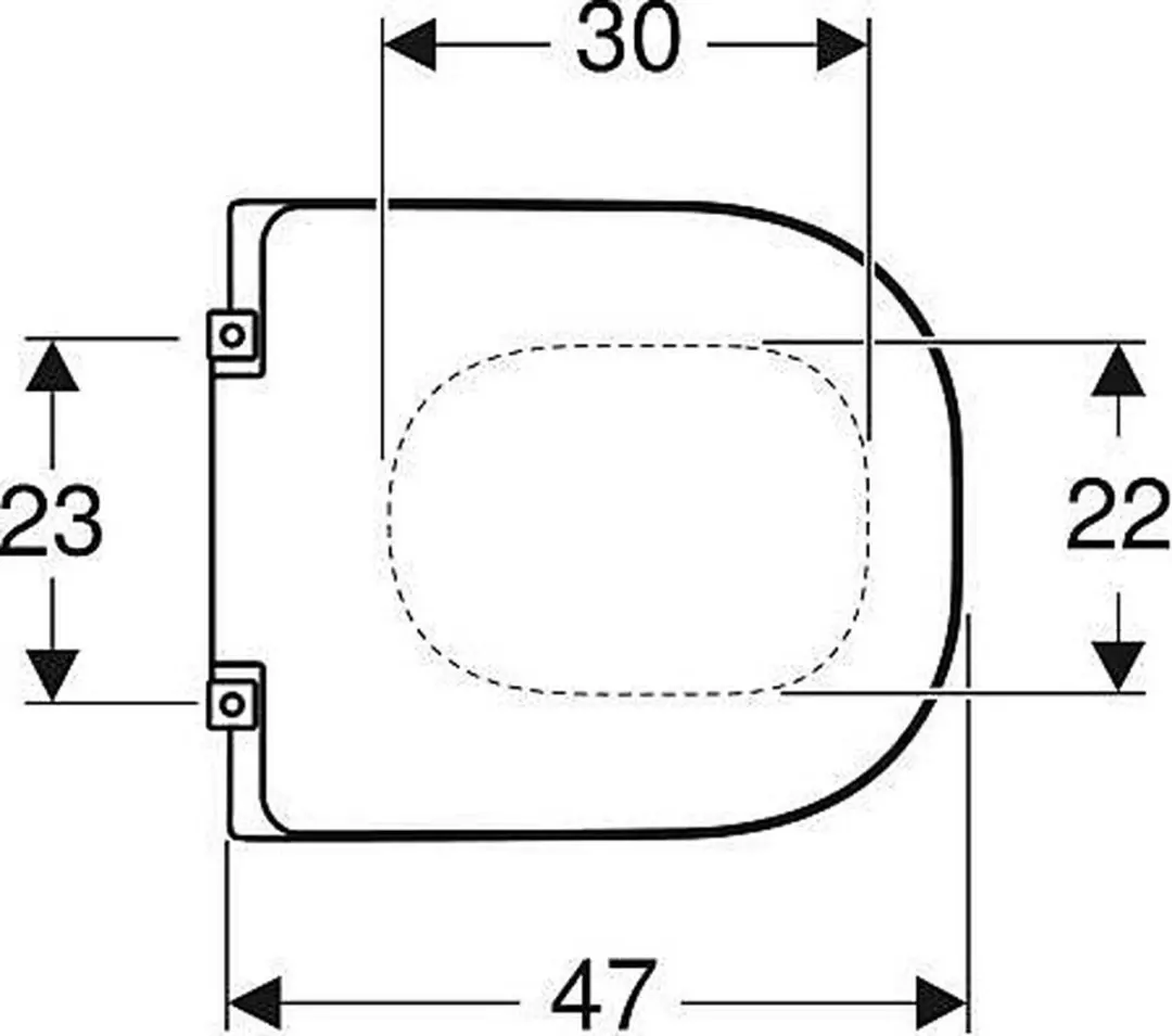 Geberit Renova Comfort Vierkant Toiletzitting Wit - afbeelding 3 van 5