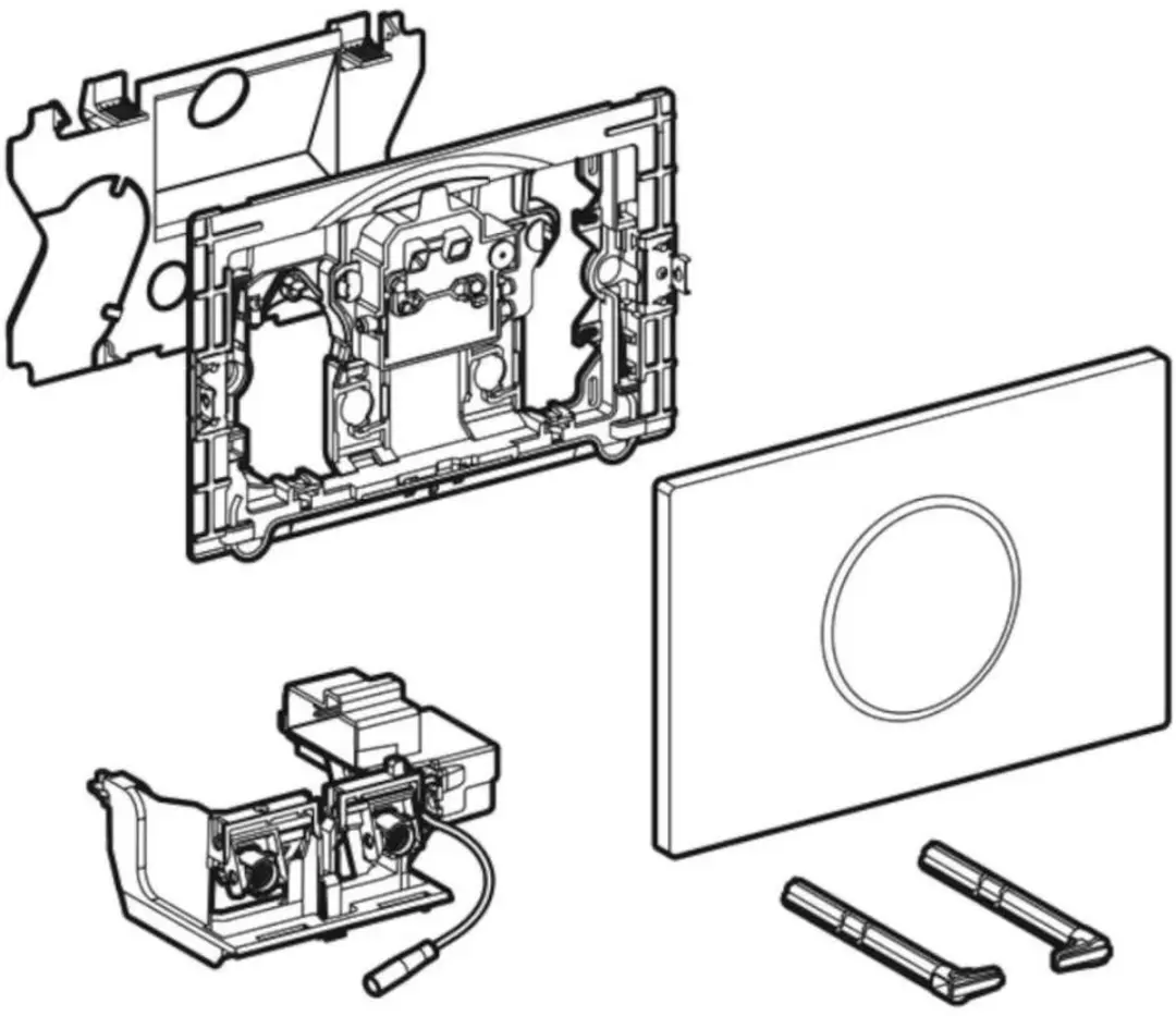 Geberit Sigma10 Bedieningspaneel - Geborsteld IR Touch-Free - afbeelding 4 van 5