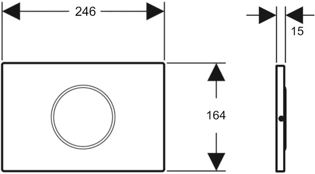 Geberit Sigma10 Bedieningspaneel - Geborsteld IR Touch-Free - afbeelding 2 van 5