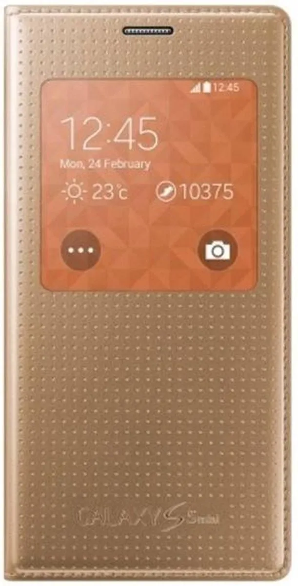 Samsung S View Cover Canvas Galaxy S5 Mini - Goud EF-CG800BDEGWW