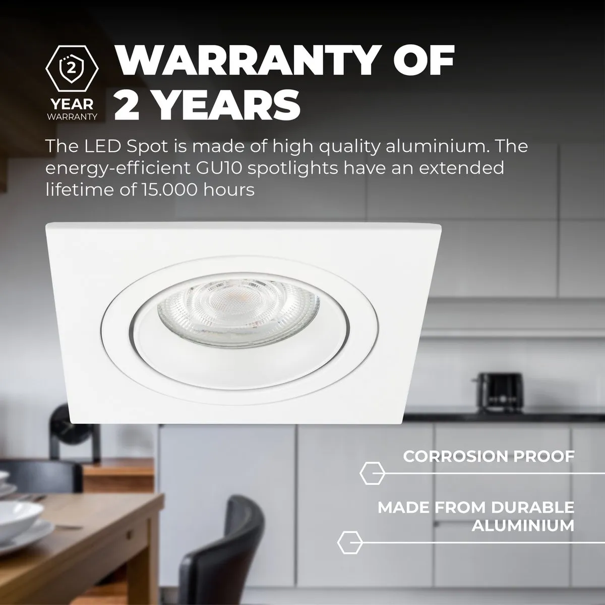 Ledvion 6x Inbouwspot Sevilla 3W 4000K - Wit