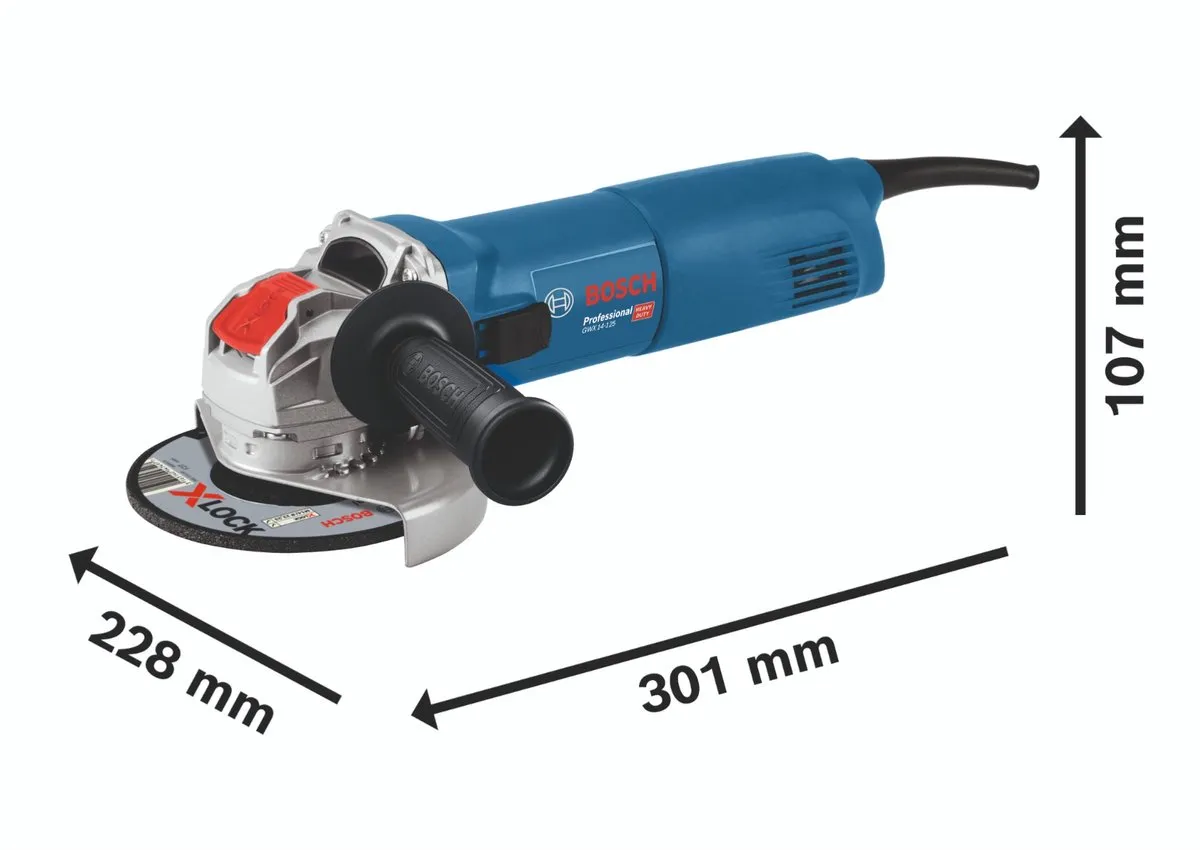 Bosch Professional GWX 14-125 Haakse Slijper - 1400W - Metaal - afbeelding 6 van 6