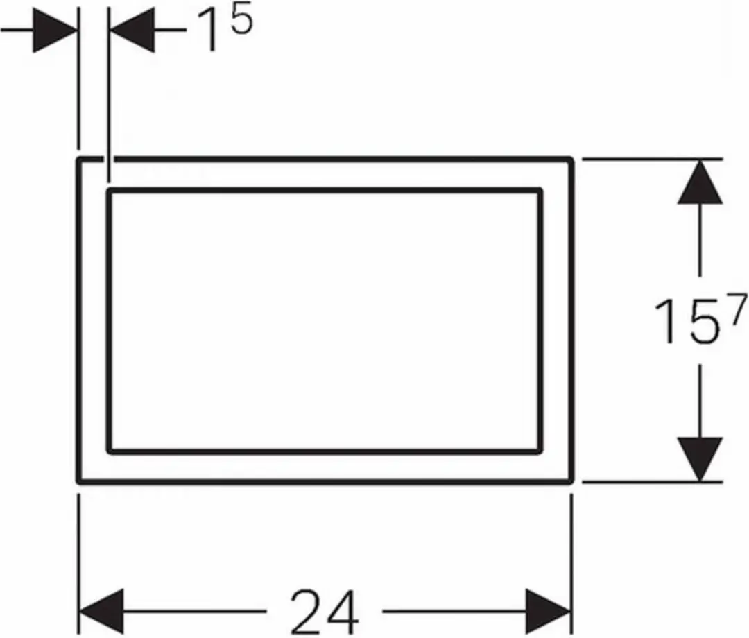 Geberit Sigma60 Afdekraam - Geborsteld chroom - afbeelding 4 van 4