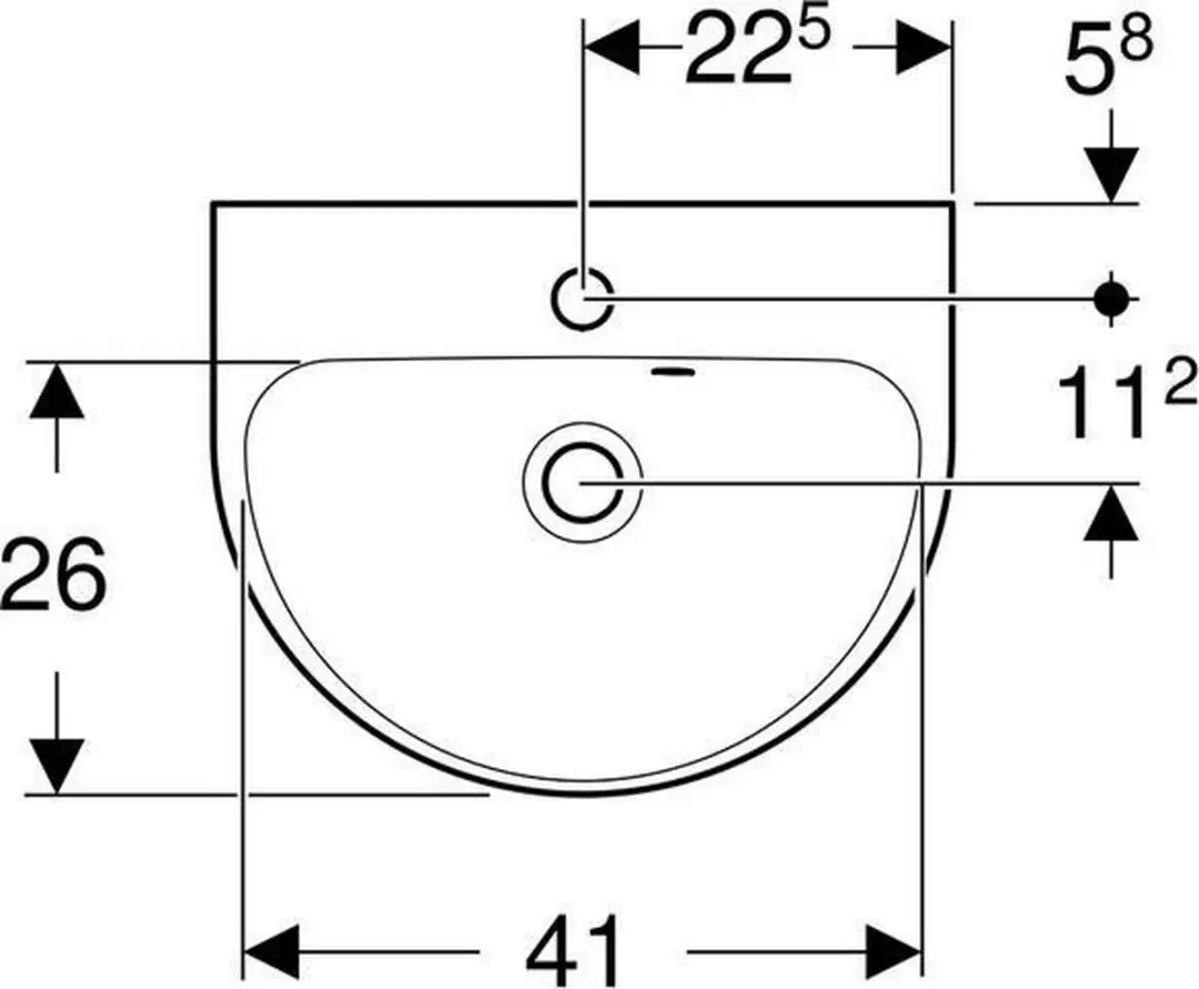 Geberit Renova Spoelbak 45x36cm Wit - afbeelding 4 van 6