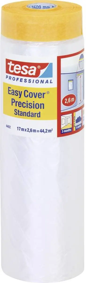 Tesa Easy Cover 4402 Oranje Afdekfolie 17m x 2.6m