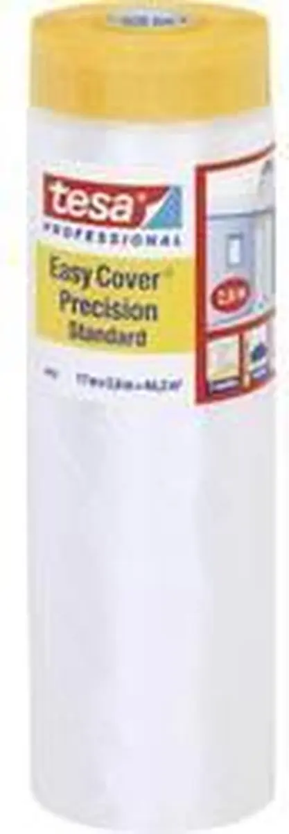 Tesa Easy Cover 4402 Oranje Afdekfolie 17m x 2.6m - afbeelding 6 van 6