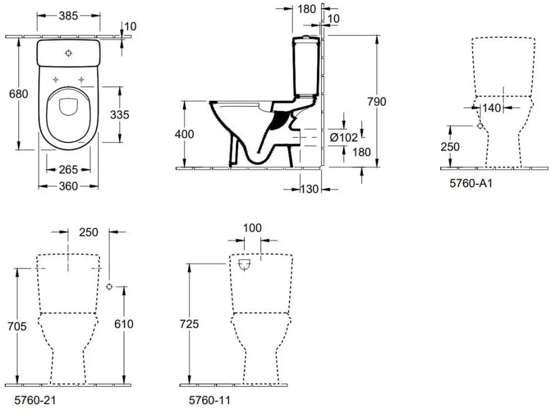 Villeroy & Boch O.Novo Diepspoelcloset - Wit Alpin - afbeelding 2 van 6