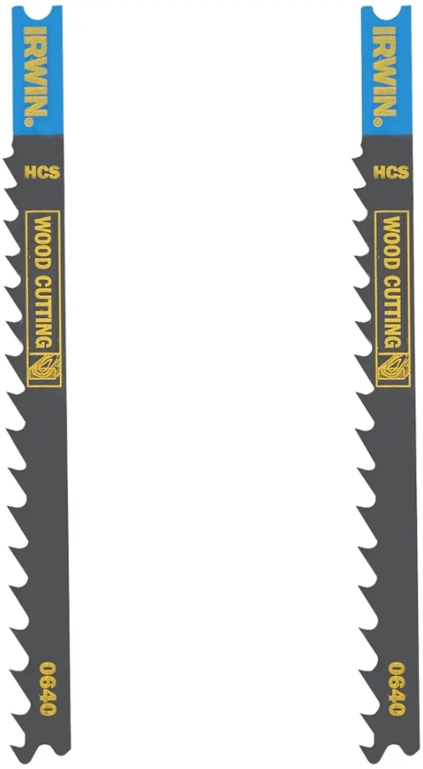 Irwin Pro decoupeerzaagblad met U-aansluiting, voor hout, groffe vertanding, 2 s