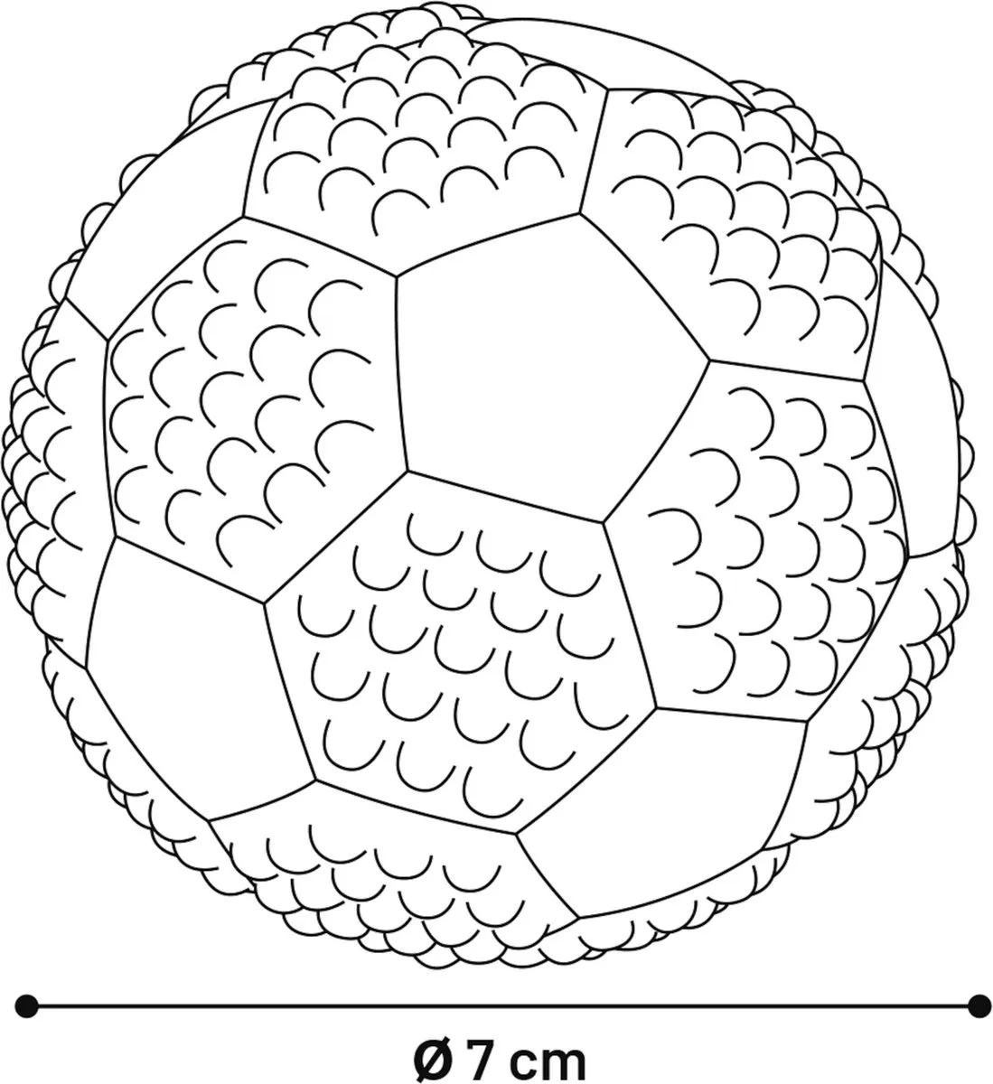 Flamingo Voetbal Hondenrubber - Multi - 7 cm