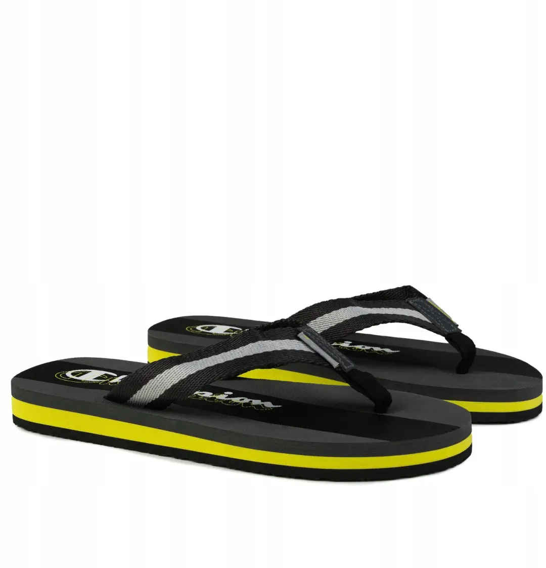 Champion WEB EVO Heren Slippers Sportief Grijs Zwart Geel Maat 43