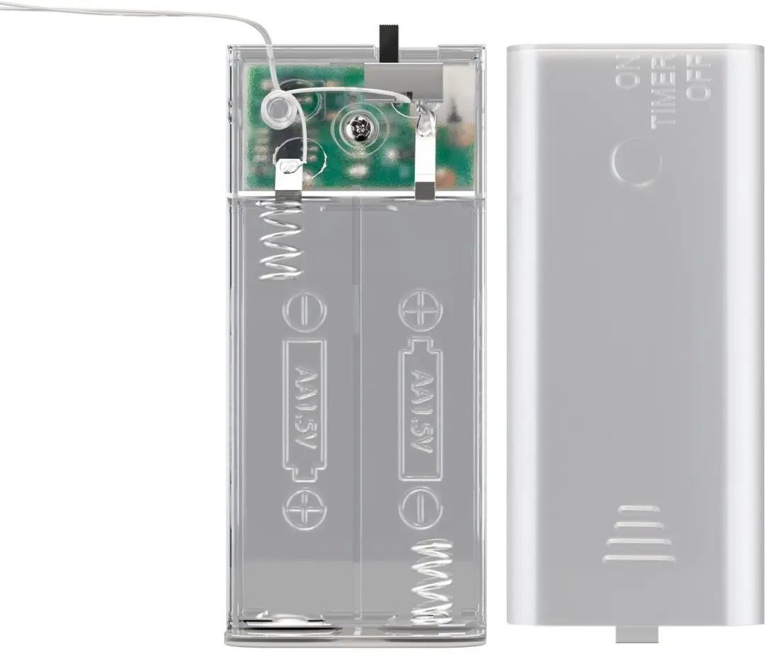 Goobay LED Lichtketting 20 Warmwitte Lampjes - 1,05m - Timer - afbeelding 3 van 6