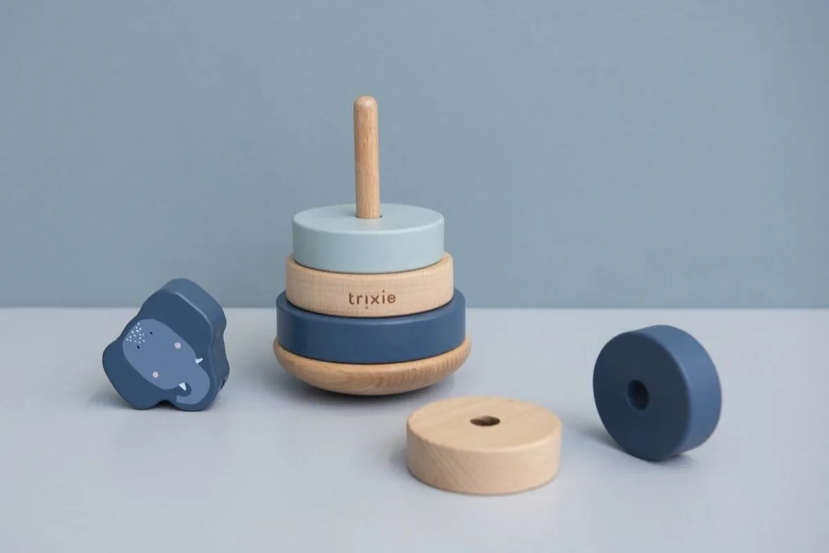 Trixie Houten Stapeltoren Mrs. Elephant - Blauw