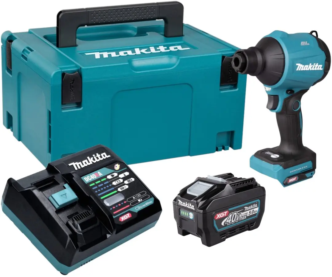 Makita AS 001 GT101 accublazer 40 V max. borstelloos + 1x accu 5,0 Ah + oplader