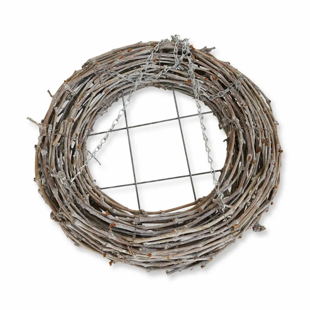 Loberon Adré Krans 50cm - Bruin/Zilverkleurig - afbeelding 2 van 6