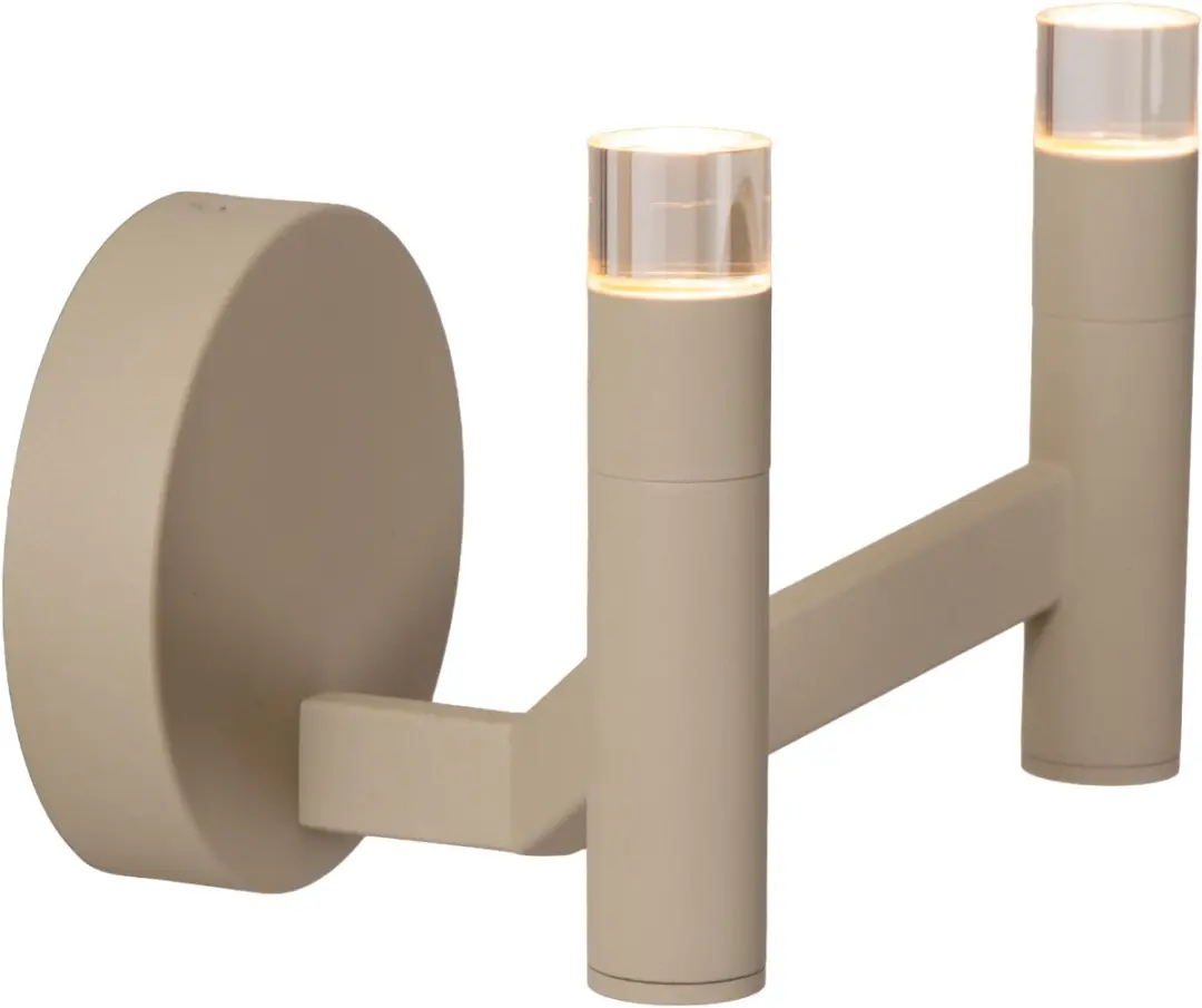 Lucide Wellington Wandlamp LED 2x3W 2700K Taupe