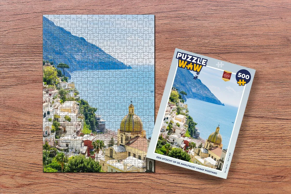 PuzzleWow Legpuzzel Amalfikust Positano 500 Stuks - Multicolor
