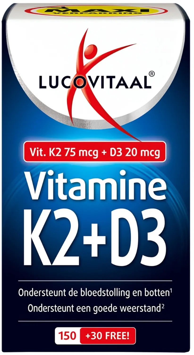 Lucovitaal Vitamine K2 + D3 Softgels 180 stuks