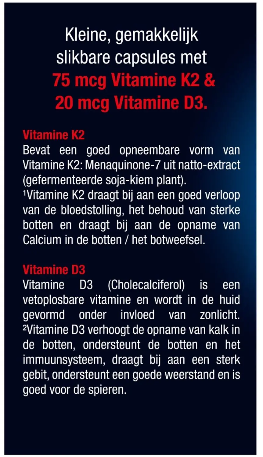 Lucovitaal Vitamine K2 + D3 Softgels 180 stuks - afbeelding 2 van 5