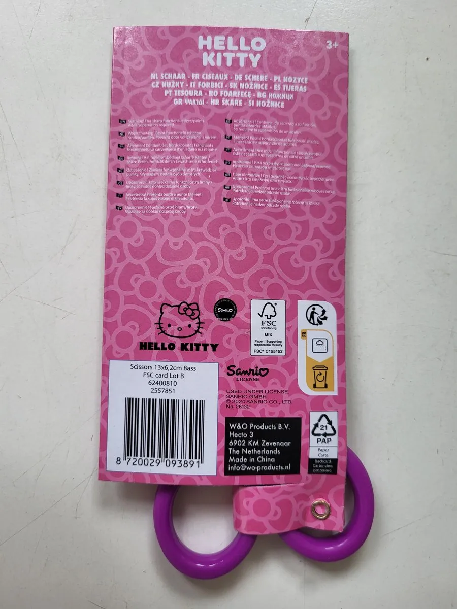 Hello Kitty Kinderschaar - Roze/Paars - afbeelding 2 van 2