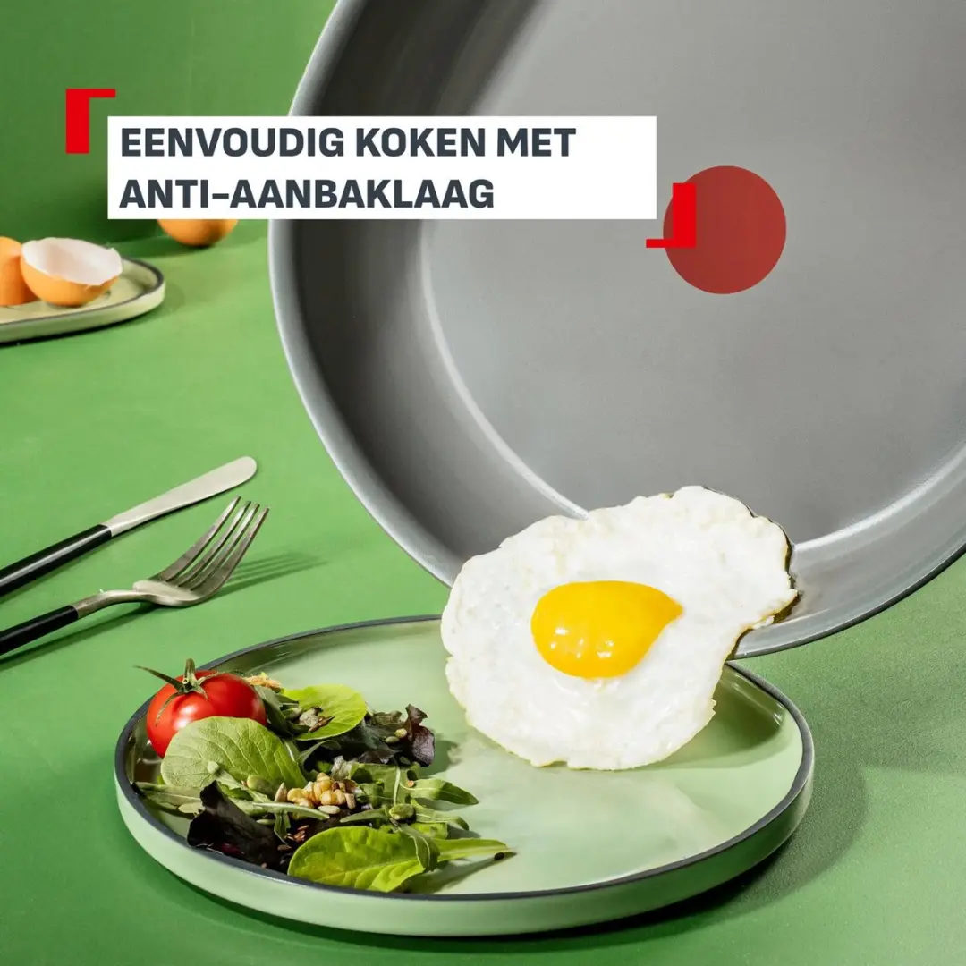 Tefal Renewal Keramische Koekenpannenset 24/28cm - 2-delig - afbeelding 4 van 6