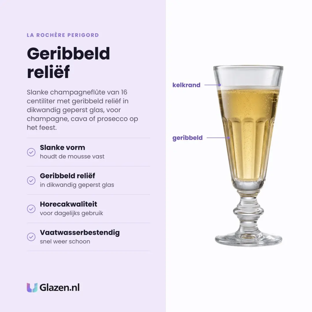 La Rochère Perigord Champagneglas 16cl - 6 Stuks - afbeelding 5 van 6