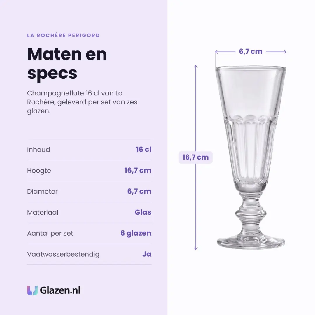 La Rochère Perigord Champagneglas 16cl - 6 Stuks - afbeelding 4 van 6