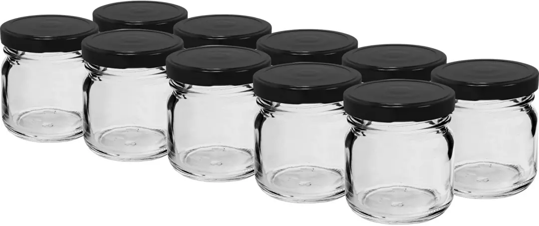 40 ml Glazen Potjes met Gekleurd Deksel