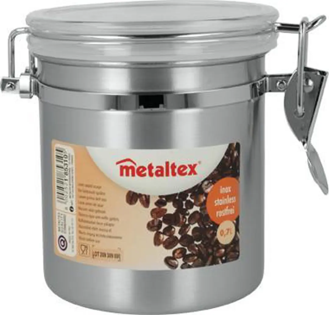 Metaltex Tomado Voorraadbus met Clipsluiting - 0,7 l - RVS - afbeelding 2 van 3