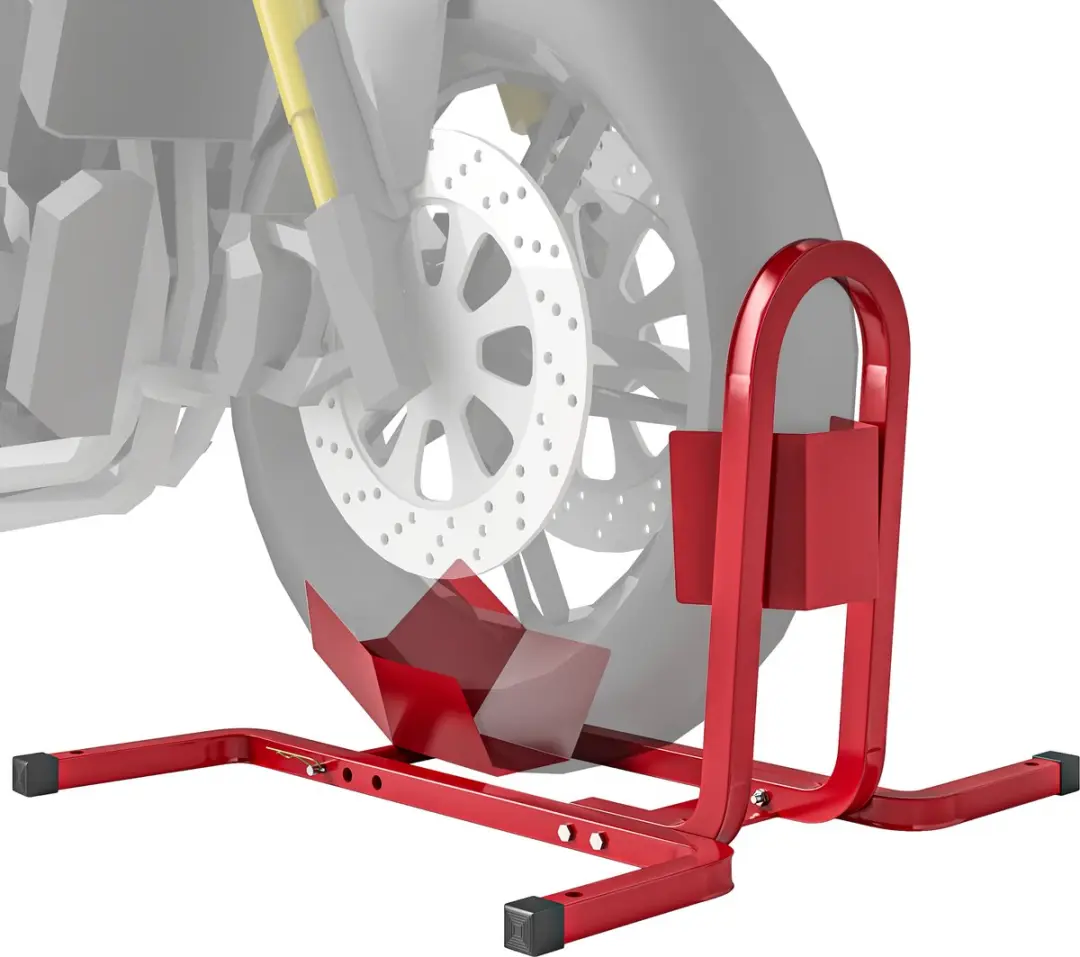 HOMCOM Motorfietswielklem Metaal 60L x 55B x 43H cm Rood