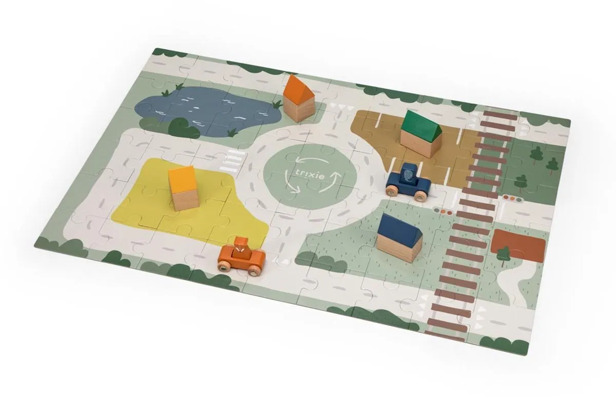 Trixie Houten Puzzel Straat 54 Stuks - FSC - Multi