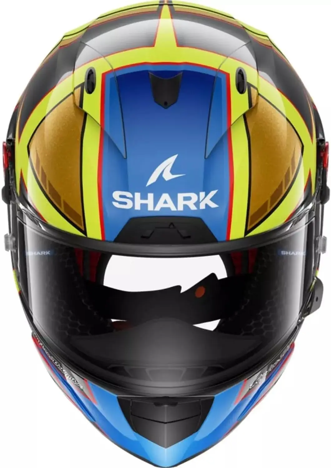 Shark Race-R Pro GP06 Helm - M - Anthracite/Geel/Blauw - afbeelding 5 van 6