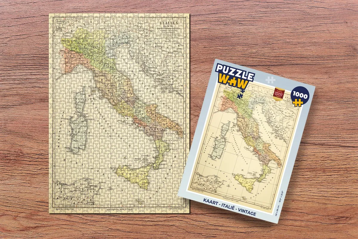 PuzzleWow Italië Vintage Legpuzzel 1000 Stuks - Multicolor