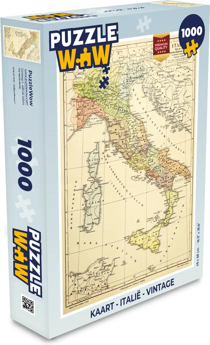 PuzzleWow Italië Vintage Legpuzzel 1000 Stuks