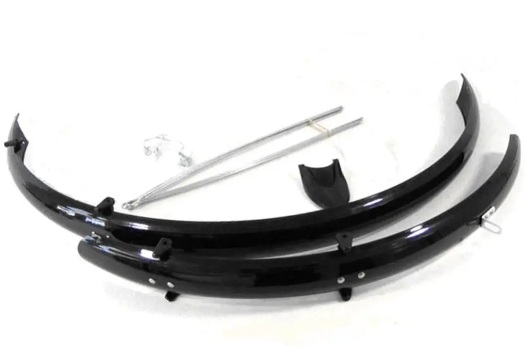 Orion Zwarte Vinyl Fenders 28"/53mm met Spatlappen