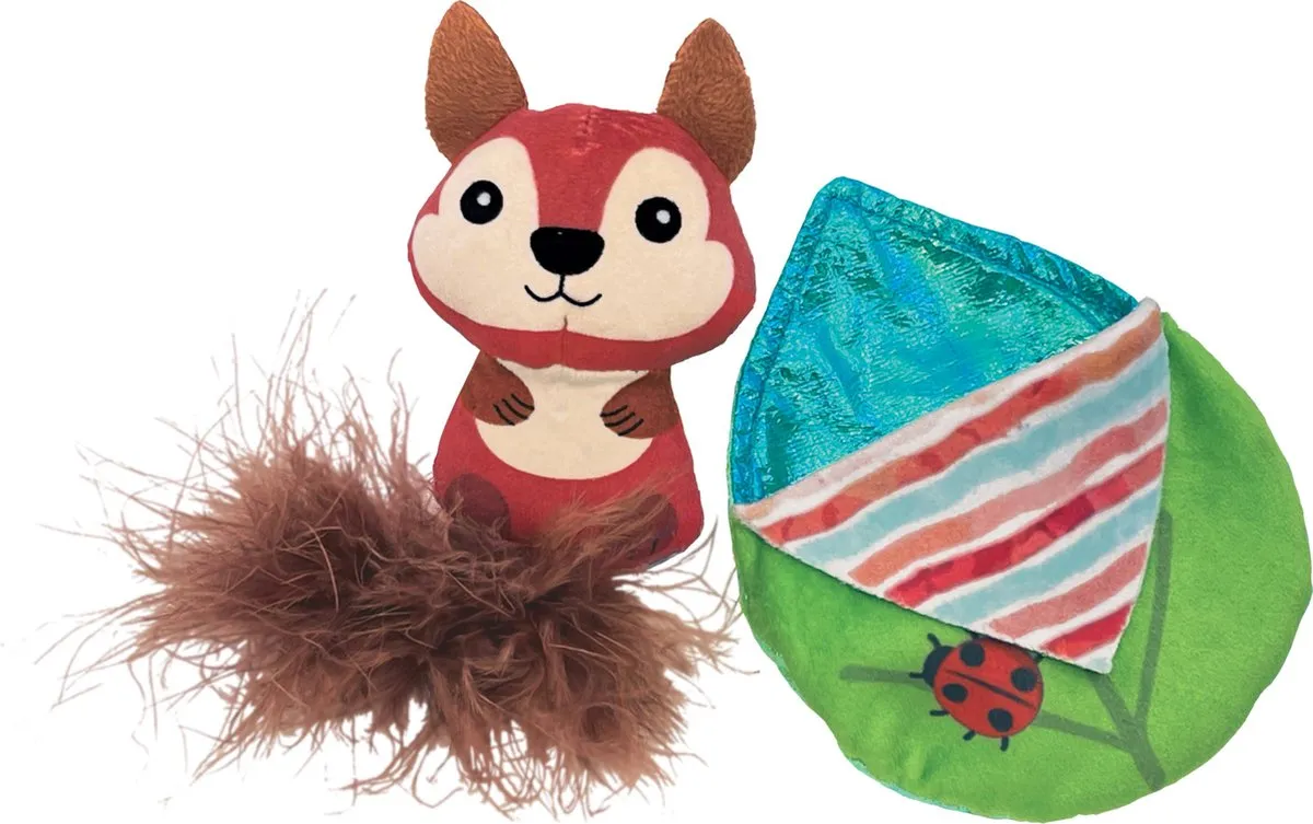 KONG Pull-A-Partz Tuck Kattenspeelgoed - Blauw