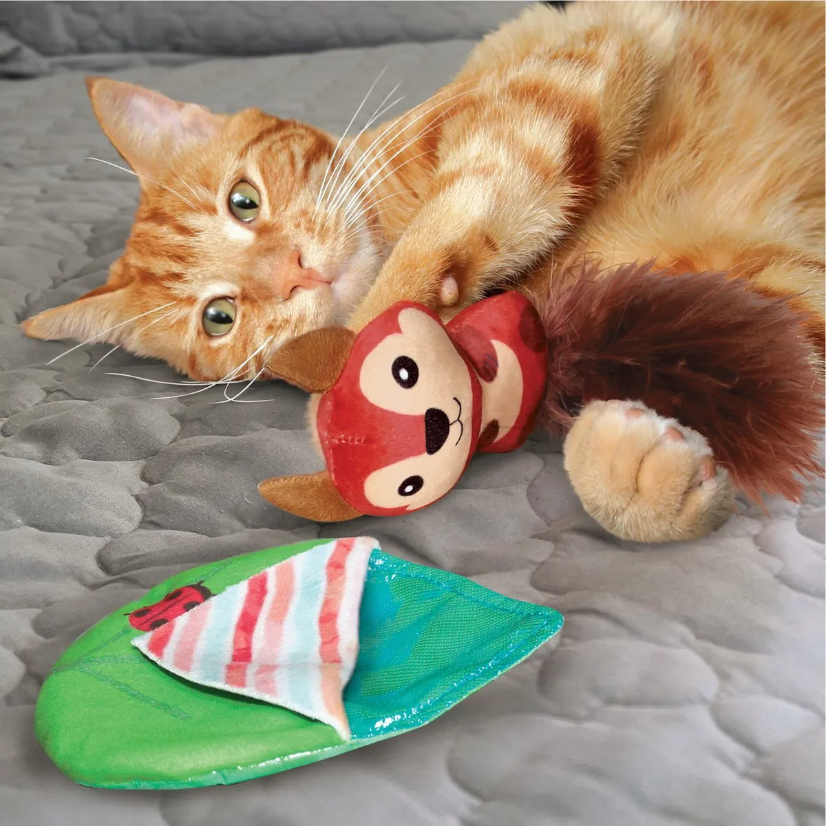 KONG Pull-A-Partz Tuck Kattenspeelgoed - Blauw