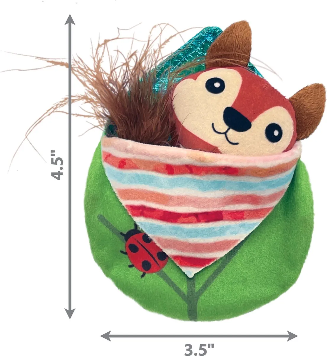 KONG Pull-A-Partz Tuck Kattenspeelgoed - Blauw