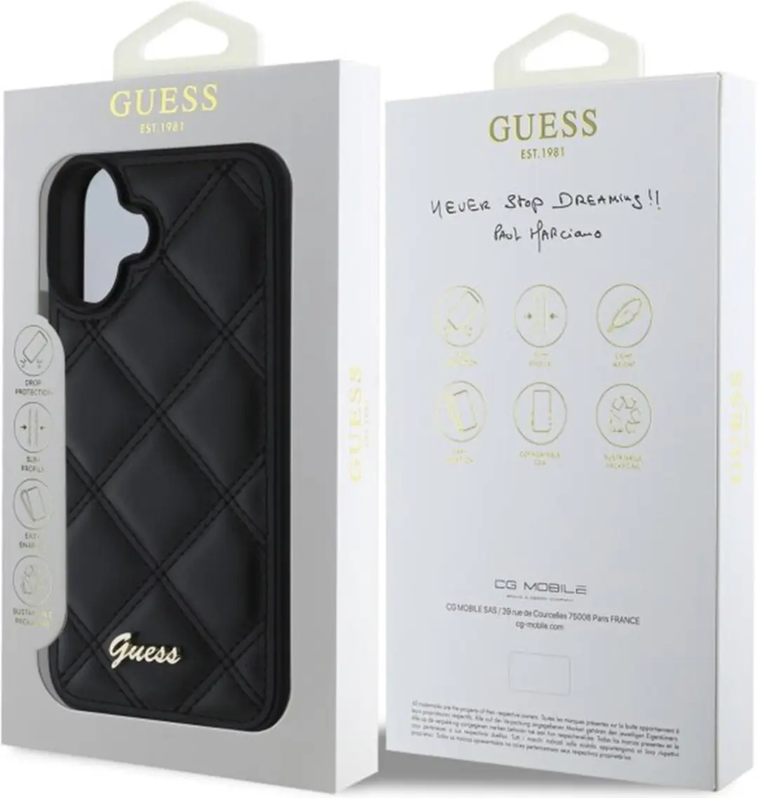 Guess GUHCP16MPSQSQSK iPhone 16 Plus Hoesje - Zwart - afbeelding 5 van 6