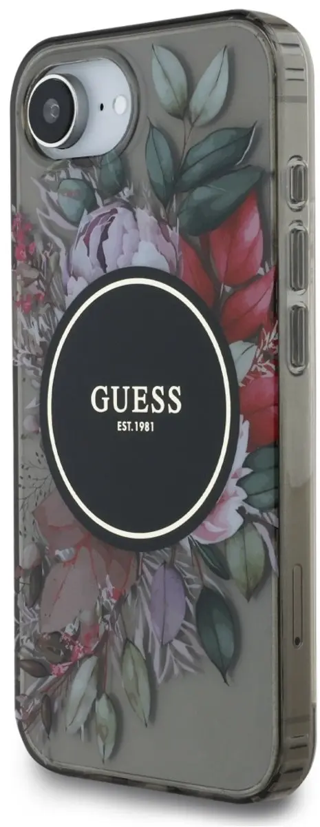Guess IML Flowers MagSafe Hoesje - iPhone 16E - Transparant - afbeelding 2 van 6