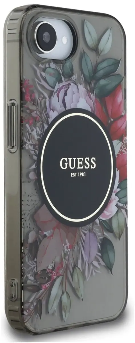 Guess IML Flowers MagSafe Hoesje - iPhone 16E - Transparant - afbeelding 4 van 6