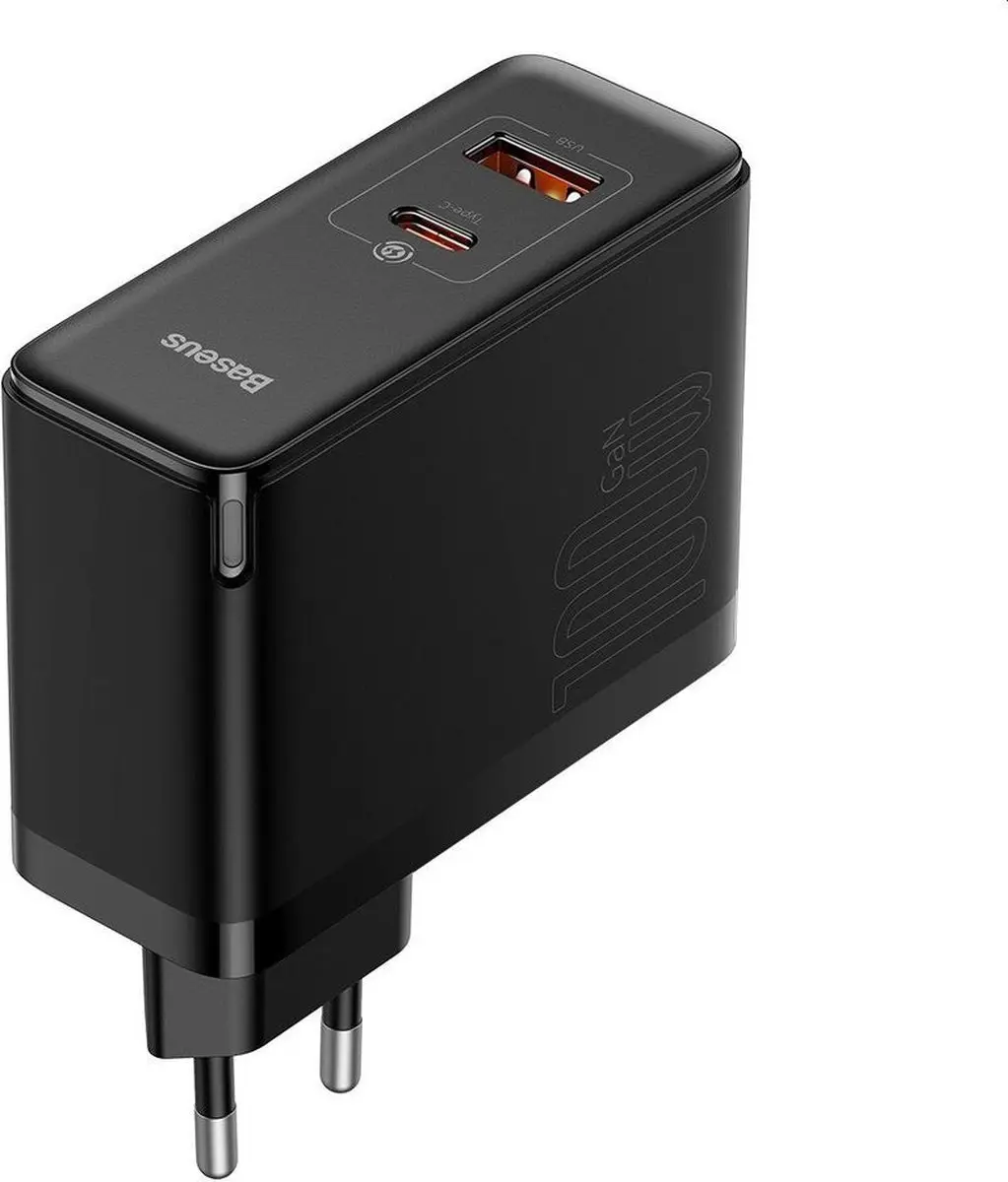 Baseus GaN5 Pro CCGP090201 Oplader 100W - 2 Poorten - Zwart - afbeelding 4 van 6
