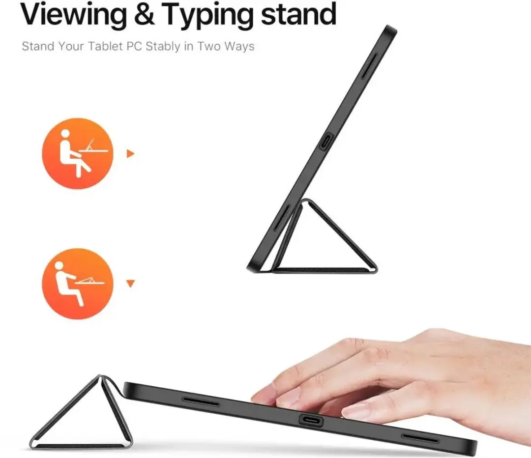 Dux Ducis Domo Samsung Galaxy Tab S12 Plus Hoes Tri-Fold Zwart - afbeelding 5 van 6