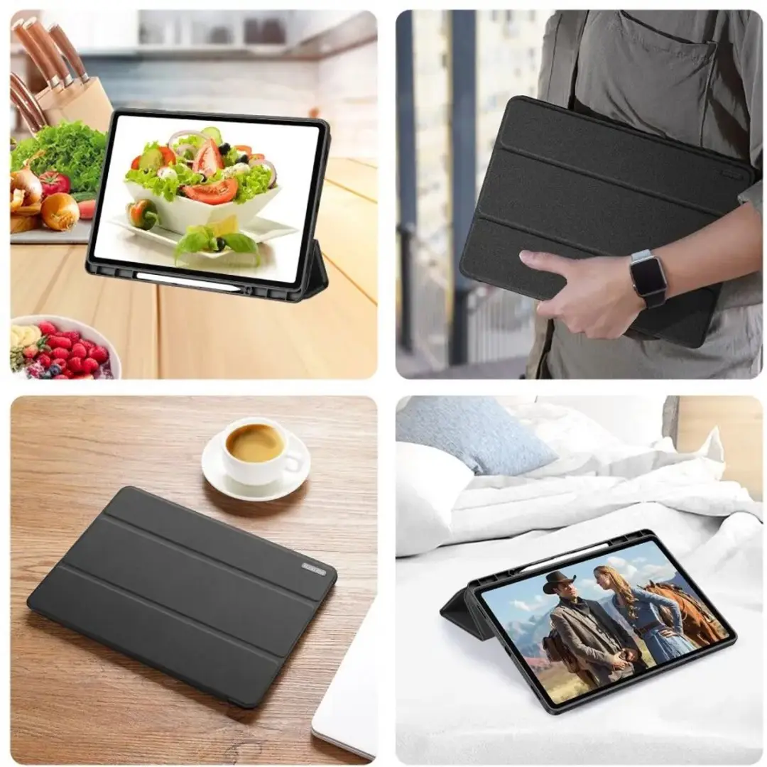 Dux Ducis Domo Samsung Galaxy Tab S12 Plus Hoes Tri-Fold Zwart - afbeelding 3 van 6