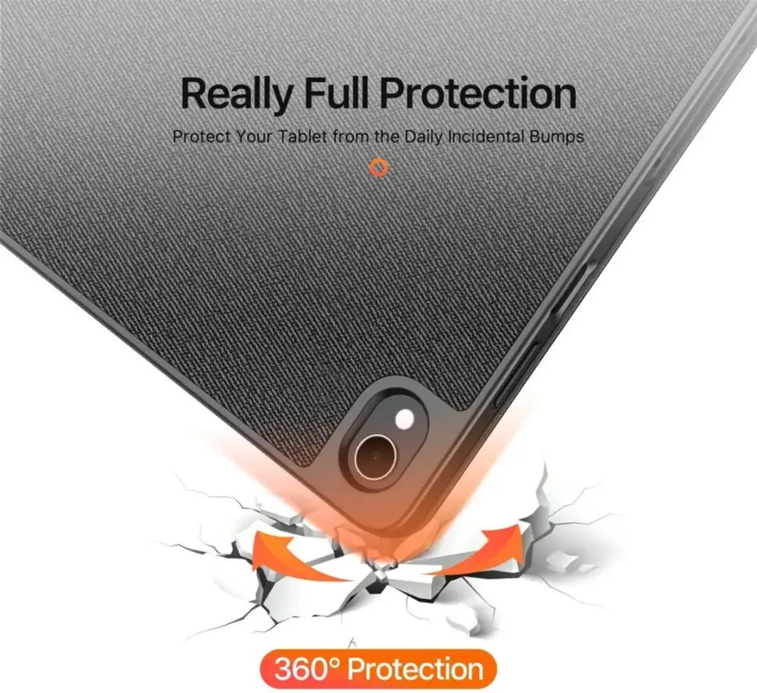 Dux Ducis Domo Samsung Galaxy Tab S12 Plus Hoes Tri-Fold Zwart - afbeelding 4 van 6