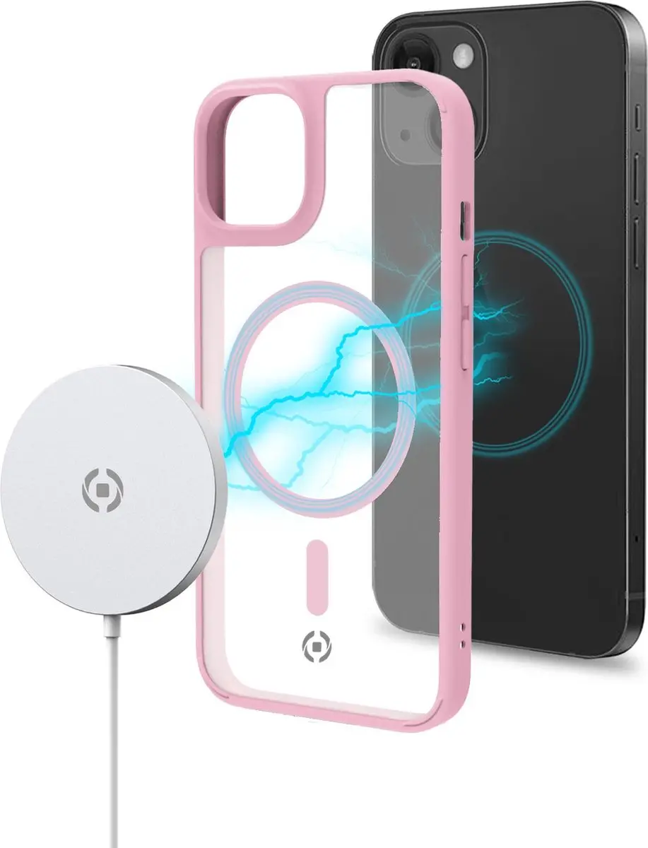 Celly Magmatt MAGMATT1026PK Hoesje - iPhone 14 Plus Roze/Transparant - afbeelding 5 van 5