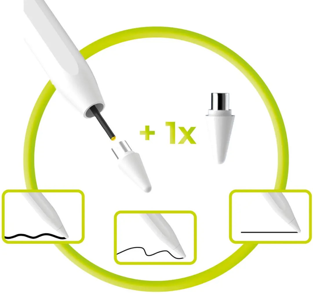 Mobile Origin PE1 Universele USB-C Styluspen - Transparant - afbeelding 4 van 6