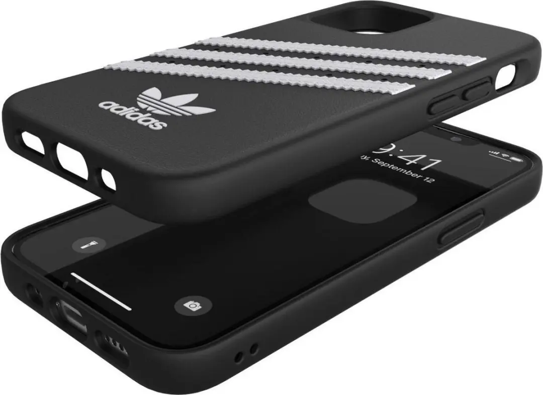 Adidas Moulded Case PU iPhone 12 Mini Hoesje - Zwart - afbeelding 5 van 6
