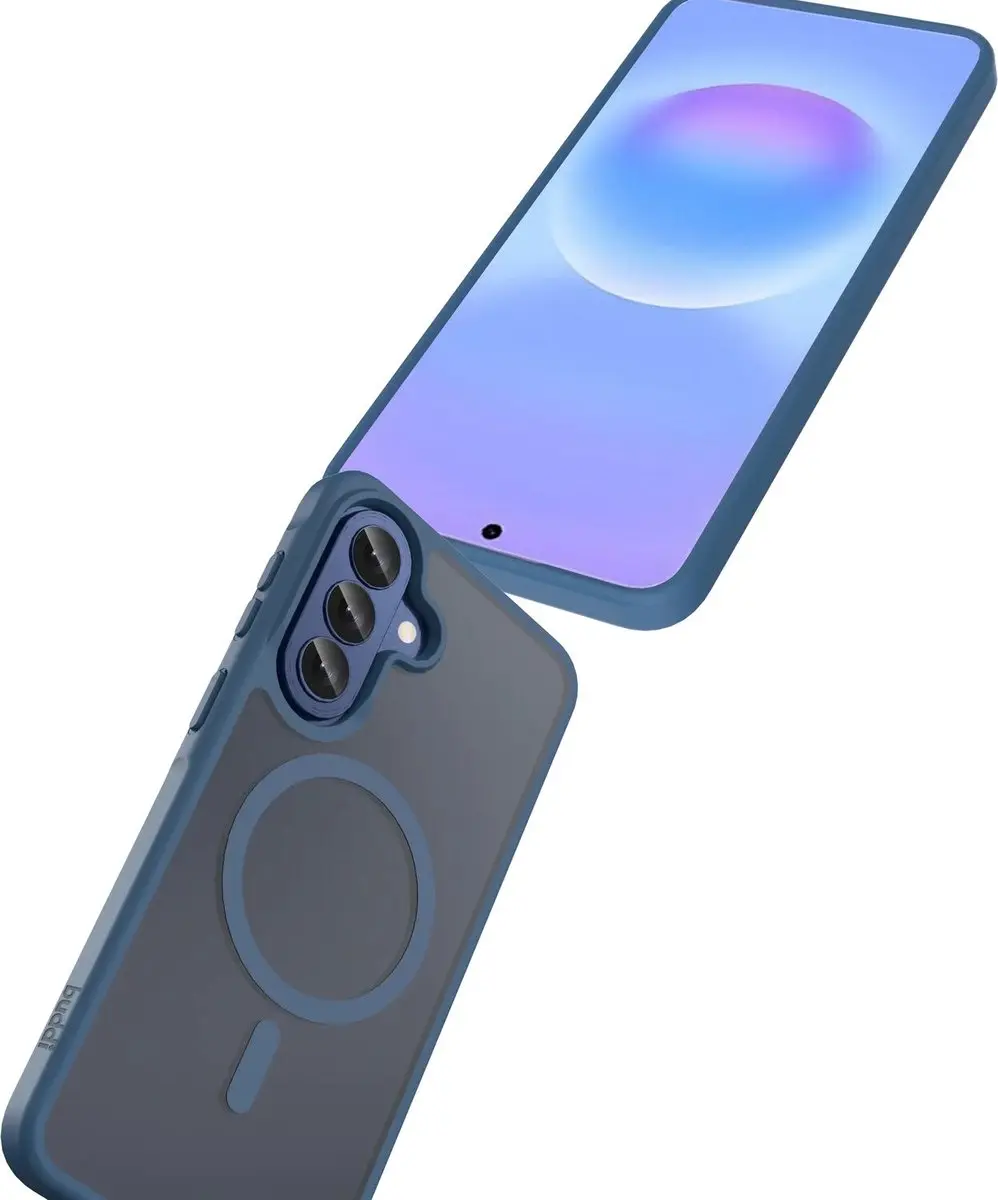 Buddi Frost Hoesje Samsung Galaxy A57 - Mat Donkerblauw - MagSafe - afbeelding 3 van 6