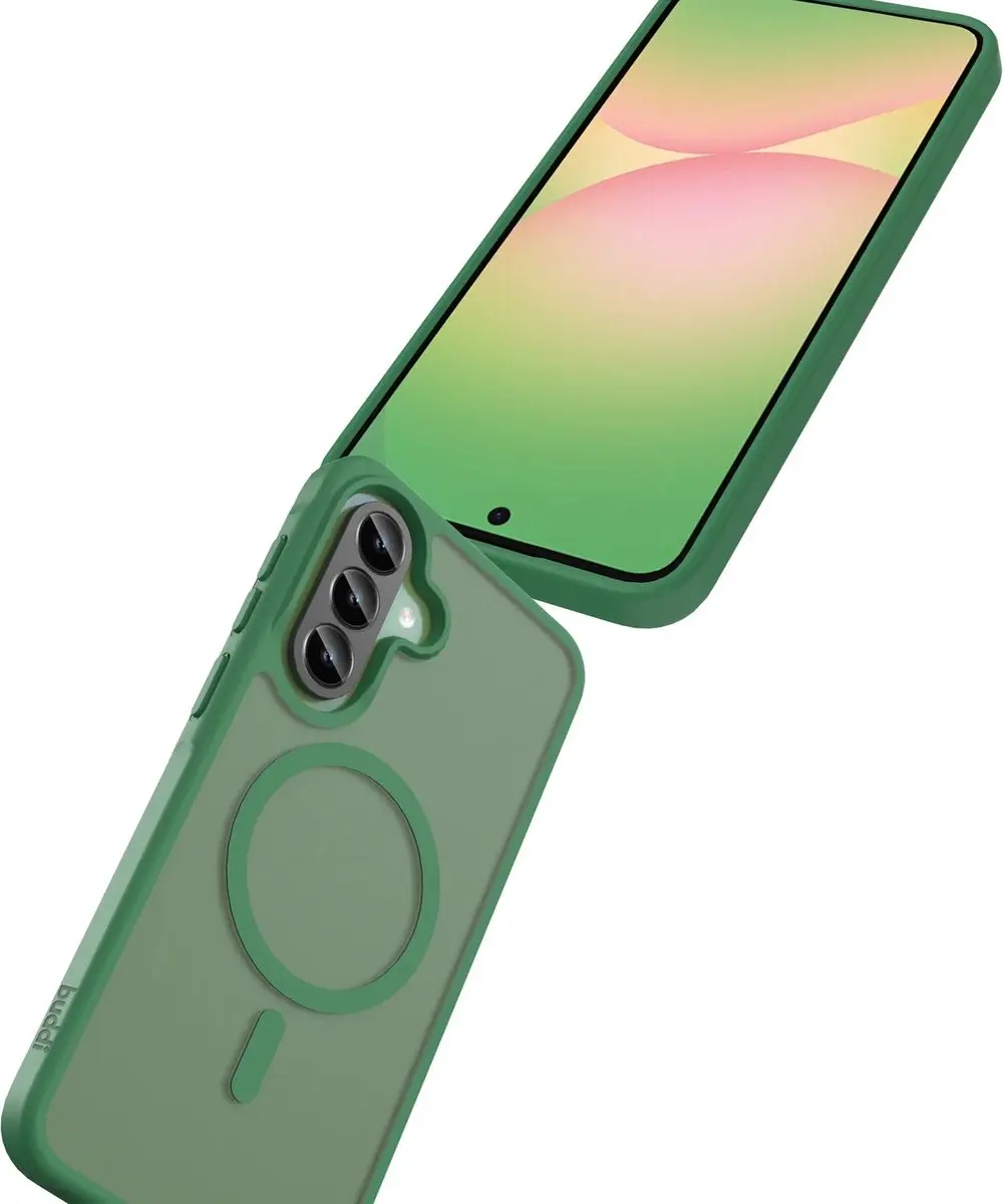 Buddi Frost Hoesje Samsung Galaxy A36/A37/A56 - Mat Groen - MagSafe - afbeelding 3 van 6
